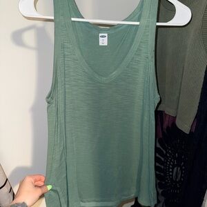 Old Navy Sage Green V-Neck Tank Top - Women
